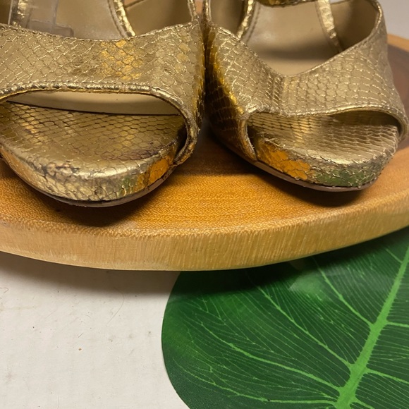Michael Kors Gold Snakeskin Stiletto Heels - Picture 4 of 9